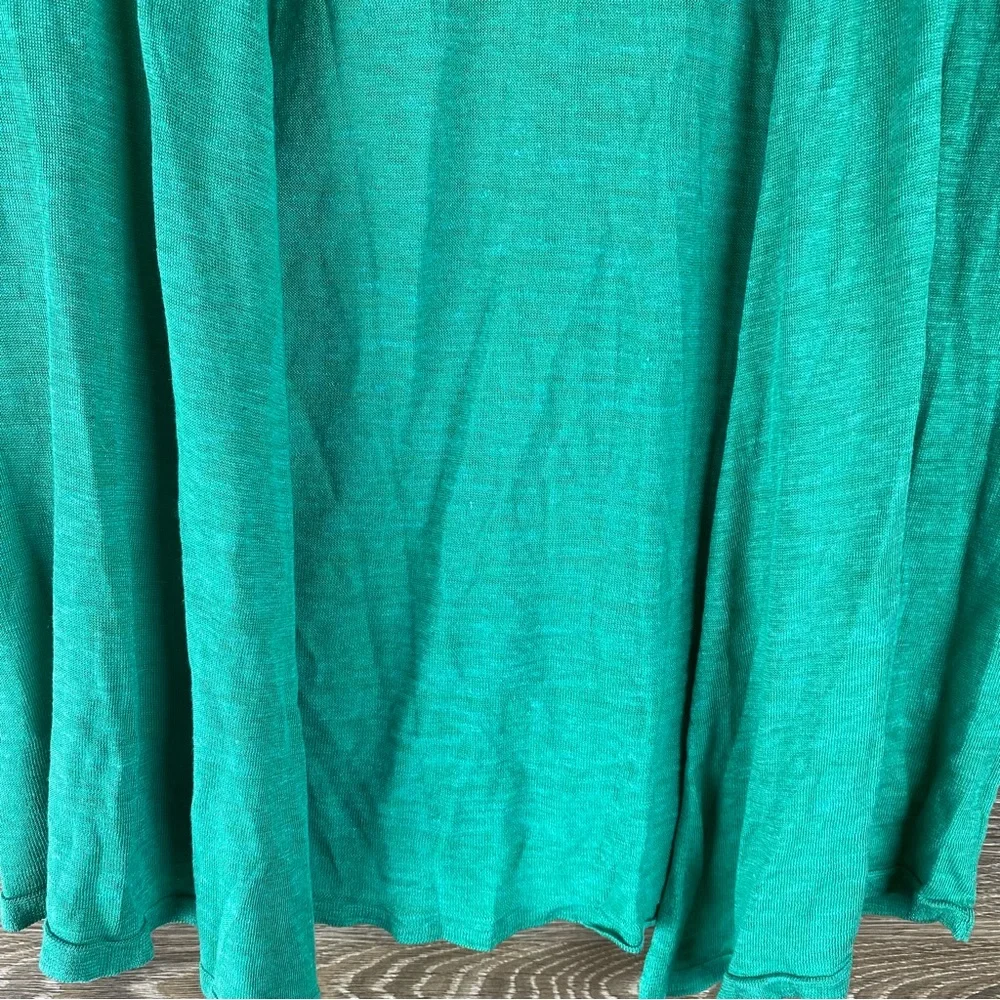 Eileen Fisher Silk & Linen Green Cardigan Size Small - Picture 2 of 6